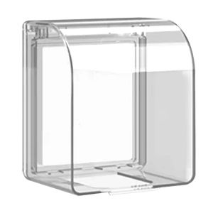 Cache Prise Etanche Electrique Murale,Boîtier de Prise Étanche,Couvercle de Prise de Courant en Utilisation Étanche,Electrique de Courant Etanche,Accessoire Cuisine Transparent (12x11x8cm) - Neuf
