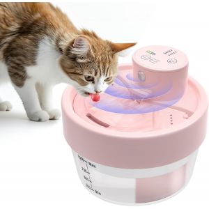 Fontaine A Eau Chat Sans Fil Avec D&eacute;tecteur De Movement,1l Fontaine &Agrave; Eau Pour Chat 2200mah Charg&eacute;e Distributeur Eau Chiots Automatique Avec Pompe Super Silencieuse - Neuf