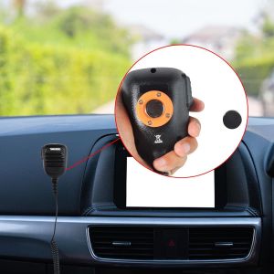 Magnetic Stand for CB Radio Microphone,Walkie Talkie Microphone Holder,Round Button Microphone Holder with 3M Adhesive for Kenwood Motorola Speaker for Radio (Orange) - Neuf