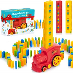 Ensemble De 160 Dominos &Agrave; Partir De 3 Ans Pour Enfants, Machine &Agrave; Jouets Train De Domino &iquest; Pr&eacute;pare Automatiquement Votre Exp&eacute;rience De Rallye De Domino Pour Gar&ccedil;ons Et Filles &iquest; 8, Rouge[Z843] - Neuf