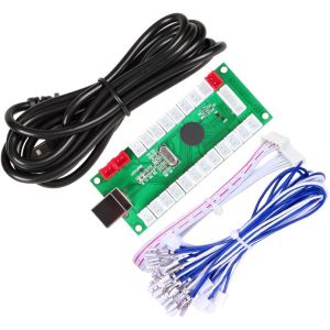 Zero Delay Usb Encoder Pour Pc Jeux Contrôleur Pour Arcade Joystick Mame Jamma Pièces (Utilisé 5pin Joystick + Happ Type Push Boutons) - Neuf