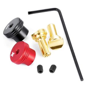 Connecteur de batterie &agrave; fiche banane m&eacute;tallique de 4,0 mm pour voiture RC avec dissipateur thermique en m&eacute;tal pour mod&egrave;les r&eacute;duits de voitures RC - Neuf