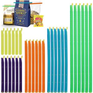 Jexnovashop-30 Pi&egrave;ces Clip Pinces Fermeture Sachet Alimentaire, 28.5/22.5/18.5/12.5/9 Cm, R&eacute;utilisables Alimentaire Clip D'&eacute;tanch&eacute;it&eacute;, Cuisine Sealing Clips En Plastique, Pour Cuisine, Maison, Stocka - Neuf