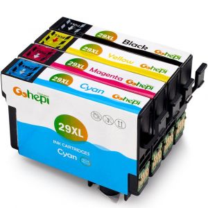 Gohepi 29XL Compatible pour Cartouches Epson 29XL 29, Noir/Cyan/Magenta/Jaune Pack de 4 Travailler avec Epson XP-342 XP-332 XP-34 - Neuf