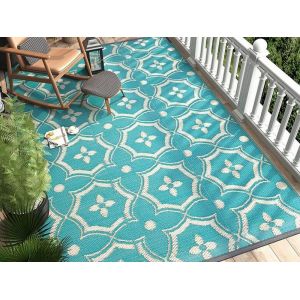 Tapis De Pique-Nique Réversible 120 X 180 Cm, Tapis De Sol En Plastique Pour Camping Et Terrasse - Neuf