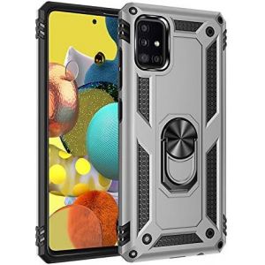 Kal-Coque Pour Samsung Galaxy A51 5g + 9d Verre Trempé, Silicone Souple Et Pc Dur Coque [Slim Armor] Protection Résistante, Anti-Choc, Anti-Rayure, Etui Housse Avec Support Kickstand - Neuf