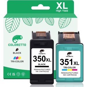 ERYI-350Xl 351Xl Cartouche D'Encre Remanufacturées Pour Hp Cartouche 350 351 Xl Deskjet D4260 D4360 D4280 Photosmart C4210 C5250 C4270 C4280 C4380 C5280 Officejet J5780 6415 J5740 Noir Et Couleur - Neuf
