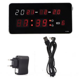 HJLIAN Reveil numerique LED elegant pour la maison, la chambre, la table, le salon, prise UE 110-220 V - Neuf
