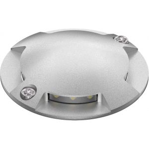 Lampe De Sol Led, Marquage De Chemin Bunda Pour L'extérieur, Ip67, 4-Flamme, Aluminium, Rond, 70mm Ø, Blanc Froid[Amp748208] - Neuf