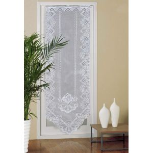 Rideau De Porte En Dentelle, Voilage Semi-Transparent 60 Cm X 180 Cm, Brodé, Pour Décoration De Salon, Chambre, Blanc - Neuf