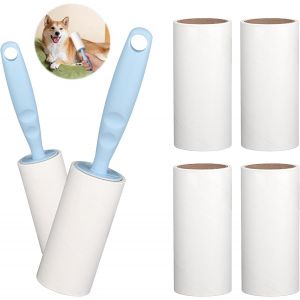 Jgd-Rouleau Poils Animaux, 6 Rouleau Et 2 Poign&eacute;e Brosse Anti Poils Animaux, Brosse Vetement Anti Poils, Rouleau Adhesif Vetement Pour V&ecirc;tements, Canap&eacute;, Lit, Cheveux, Poils De Chat Et Chien - Neuf