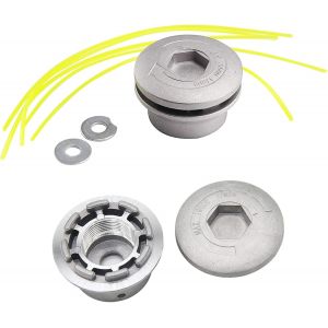 MEVRONISSHOP-2PCS T&ecirc;te de D&eacute;broussailleuse Aluminium T&ecirc;te de Coupe D&eacute;broussailleuse Universelle T&ecirc;te Coupe-bordure pour Accessoires de Tondeuse &agrave; Gazon - Neuf