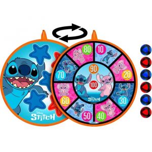 Cible Disney Stitch Double Face 36 Cm Avec 6 Balles Scratch - Neuf