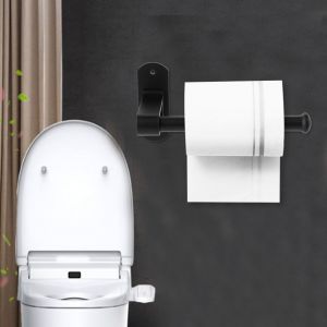 HJLIAN Porte-rouleau de papier toilette mural a tube unique, etagere, support a rouleaux, salle de bain, cuisine, toilettes - Neuf