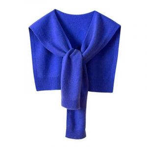 Châle À Rayures Coréennes Pour Femmes,Chemisier D'hiver Chaud,Faux Col,Cape Nouée,Écharpe À Rayures-07- - Neuf