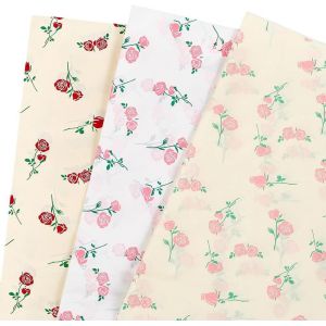15 Feuille De Papier De Soie Rose De 27.6 X 19.5cm Papier D'emballage Rectangulaire Color&eacute; Pour Bouquet De Fleurs Fournitures D'emballage Florales Accessoires Artistiques Pour Cadeaux D'anni - Neuf