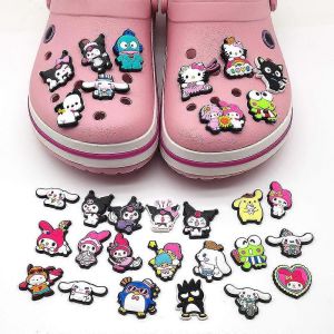 30 Pcs/Set Mignon Kuromi Ma mélodie Keroppi Cinnamoroll Crocs Chaussures Charmes Chaussure Sandales Décor Anniversaire Cadeaux Chaussures Accessoires - Neuf
