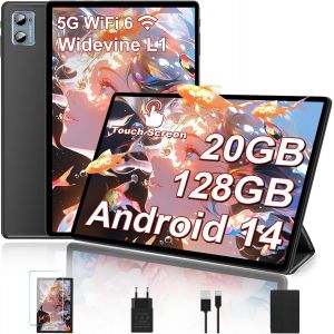 ChenQuanSarl-Tablette 10 Pouces,Android 14 Tablette Tactile Avec 20Go Ram+128Go Rom(Tf Extensible 2To),8 C?urs,Wifi 6,5G+2.4G Wifi/Widevine L1/ Bt5.0/Tablette Avec Assurance Écran D'Un An-Noir - Neuf