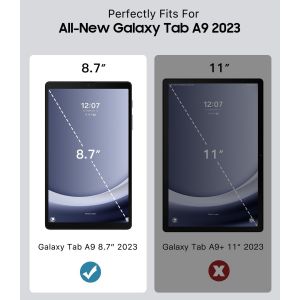 Coque Compatible Avec Samsung Galaxy Tab A9 8,7"" 2023, Étui De Protection Fin Et Léger Avec Dos En Pc Rigide Pour Samsung Galaxy Tab A9 8,7"" Sm-X110/X115/X117, Lilas - Neuf