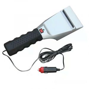 Grattoir à glace, grattoir à glace pour voiture, grattoir à glace électrique chauffant, grattoir à glace électrique chauffant 12 V, adapté au pare-brise de voiture, SUV, camion - - Neuf