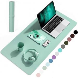 Coussin de bureau antidérapant,protecteur de table de bureau en cuir PVC imperméable,grand tapis de souris ultra mince,tapis d'écriture de bureau pour ordinateur portable facile à nettoyer pour le tra - Neuf