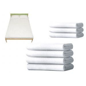 Ensemble de literie jetable de voyage - 3 ou 4 pi&egrave;ces pour h&ocirc;tels et camping - Neuf