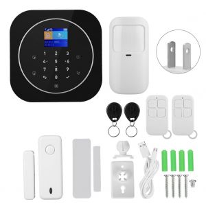 Alarme de securite domestique sans fil TFT 1,8 pouces, Wi-Fi, GSM, telecommande avec application pour Google Home, 100-240 V (Etats-Unis) - Neuf