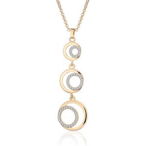 Kal-Collier Pour Femme, Bagues Chaîne Pendentif Collier Pour Filles Collier Long Collier En Or Et Argent Avec Cristal Cz - Neuf