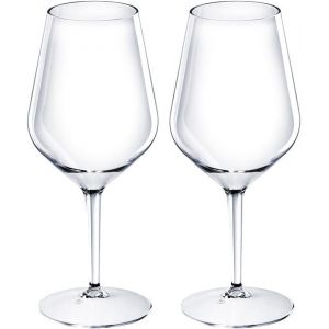 Ytfhg-Doimoflair Lot De 2 Verres À Vin En Plastique Incassable - Verres À Champagne - 47 Cl - Transparent - Neuf