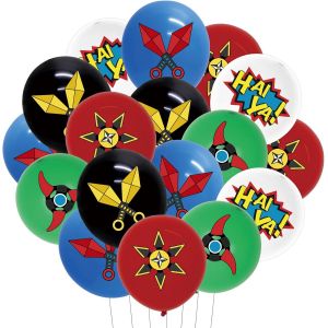 Lot De 50 Ballons De F&ecirc;te D'Anniversaire Ninja Color&eacute;s En Latex Pour Enfants Pour 1Er,2E Et 3E Anniversaire - Neuf