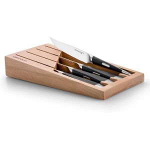 Lot De 5 Couteaux De Cuisine De Petit-D&eacute;jeuner Avec Porte-Couteaux Magn&eacute;tique Anti-Adh&eacute;sif Ultra Tranchant R&eacute;sistant &Agrave; L'usure - Noir - Neuf