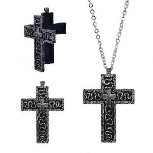 Calmars Collier Jeu,Collier Avec Compartiment Secret,Collier Pendentif Croix - Neuf