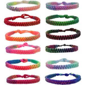 Kal-Bracelets D'amiti&eacute; Pour Enfants 12 Pi&egrave;ces Bracelet Pour Enfants Bracelet D'amiti&eacute; Tiss&eacute; &Agrave; La Main Bracelet R&eacute;glable Pour Femmes Hommes Bracelet De Cheville De Poignet Ensemble De Bracelets D'amit - Neuf