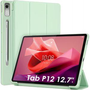 ELVORIX-Coque Compatible pour Lenovo Tab P12 12.7 Pouces, Protection Ultra Fin en Cuir PU Housse &Eacute;tui Coques Compatible pour Lenovo Tab P12 12.7 - Neuf