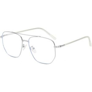Lunettes Aviateur Carrées Avec Filtre À Lumière Bleue Pour Homme Et Femme Lunettes Aviateur Classiques Vintage Cadre En Métal Lunettes D'ordinateur - Neuf
