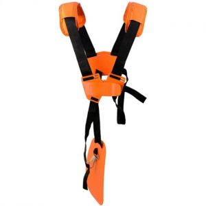 Débroussailleuse Harnais Double Sangle d'Épaule - Harnais pour Débroussailleuse, Tronçonneuse et la Tondeuse à Gazon - Compatible avec les FS, KM de la Série des Chevêtres, Orange - Neuf