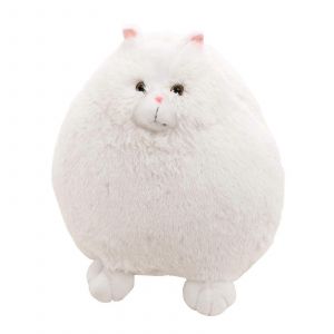 Blanc Longue Queue de Chat Peluche 30CM, Mignon Chat Blanc en Peluche Oreiller, Doux Chat en Peluche Animaux pour les Enfants, D&eacute;coration de la Maison du Cadeau - Neuf