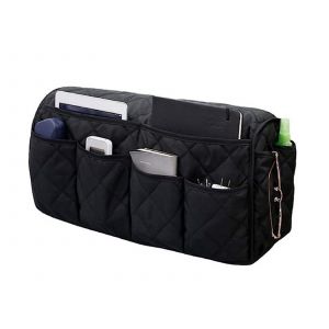 Sac de rangement pour accoudoir de canap&eacute; inclinable noir - Neuf