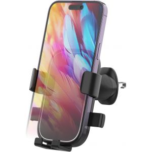 MEVRONISSHOP-Support T&eacute;l&eacute;phone Voiture Grille d'A&eacute;ration &agrave; Fixation Automatique, Rotation 360&deg;, Utilisation &agrave; Une Main, Compatible Smartphones 4,7-7 Pouces avec Coque&iquest; - Neuf