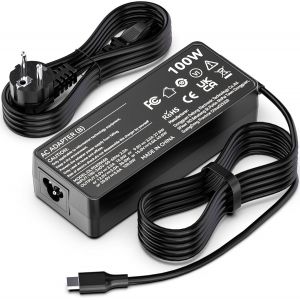THEF-Chargeur USB C 100W Type C Adaptateur pour Mac Book Pro 16/15/14/13 Zoll, 2021/2020/2019/2018, Mac Book Air 13 Zoll, iPad Pro, Lenovo,Dell, HP, ASUS Alimentation Universel Ordinateur Portable - Neuf