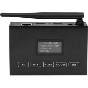 CHECARZHN--NO1-Encodeur Vidéo Hdmi Wi-Fi H.265 1080P Avec Boucle Hdmi, Affichage De L'Adresse Ip Et De L'État Sur L'Écran ¿ Diffusion En Direct Sur Youtube, Facebook, Lecteur De Carte Sd, Compatible - Neuf