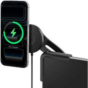 Tesla Model Y ( 2025 Juniper), 3 ( 2025 Highland), X, S Chargeur Telephone Voiture sans Fil [Fixation sans Adh&eacute;sif], Support T&eacute;l&eacute;phone Voiture pour MagSafe Compatible avec iPhone 17 16 15 14 13 - Neuf