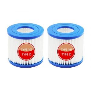 Cartouche filtrante de remplacement de type VII pour piscines Intex et Bestway - Lot de 2 - Neuf