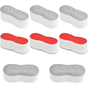 Lot de 8 coussinets de protection pour abattant de toilettes, 4,5 x 1,8 x 2 cm, universels, adhésifs, pour maison, hôtel, restaurant - Neuf