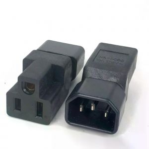 IEC320 C14 vers US 5-15R Convertisseur de connecteur mâle à femelle Prise de courant C14-Nema 5-15R Adaptateur secteur - Neuf