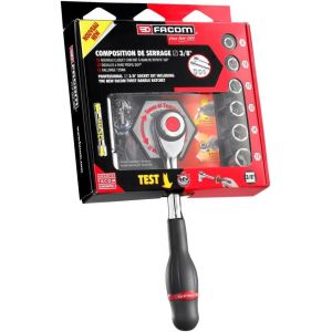 Facom J.360Packpg Composition De Serrage 3/8"",Rouge&Noir - Neuf