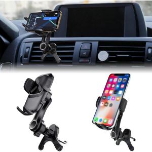 JGD-Bouche D'a&eacute;ration Porte T&eacute;l&eacute;phone Voiture Support Grille d'a&eacute;ration Porte T&eacute;l&eacute;phone Voiture Ventilation, Rotation 360&deg;, Bouton de Lib&eacute;ration 60 mm-95 mm R&eacute;glable Compatible avec Smartphone - Neuf