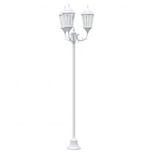 Lumi&egrave;re De Jardin Vintage 57 X 49 X 241 Cm &Eacute;clairage Fort Ambiance Accueillante En Aluminium Blanc Helloshop26 02_0058414 - Neuf