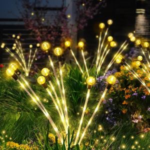 Tianyi-Lumi&egrave;re Solaire Lucioles, 8 Led Lampes Solaires Firefly &Eacute;tanche,Lampe Solaire Exterieur Pour Jardin, Terrasse, Chemins, Arri&egrave;re-Cours, Pelouse D&eacute;coration&iquest;Couleur, 4 Pi&egrave;ces&iquest; - Neuf