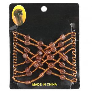Peigne A Cheveux En Fil Metallique, Peigne A Cheveux En Forme De Goutte D'eau, Peigne Magique A Perles, Peigne De Coiffure Marron - Neuf